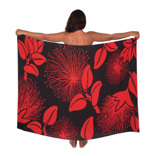 Ohia Flower - Black/Red - Pareo - Pareo - Leilanis Attic