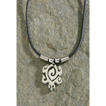 Pewter Maori Honu Rubber Cord Necklace - Jewelry - Leilanis Attic