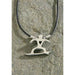 Pewter Petro - Surfer with Rubber Cord Necklace - Jewelry - Leilanis Attic