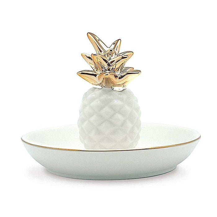 Porcelain White Pineapple Trinket Dish - Nick - Nacks - Leilanis Attic