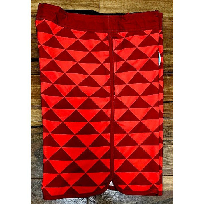 "Red Triangle Tribal" Board Short Men's 4 Way Stretch - Wailoa