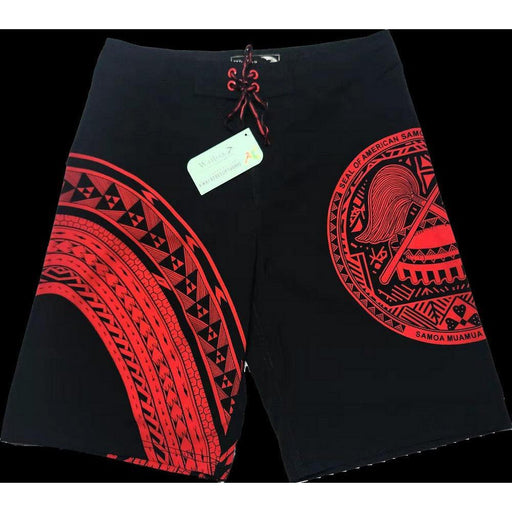 Red Tribal Samoan Seal Board Shorts - Board Shorts - Mens - Leilanis Attic