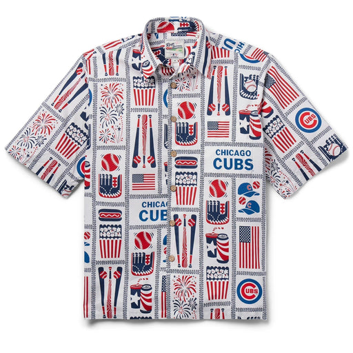 Reyn Spooner - Chicago Cubs MLB Americana Our MLB® Americana Aloha Shirt - White - Aloha Shirt - Mens - Leilanis Attic