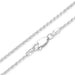 Rhodium Sterling Silver Rope Chain Necklace - Jewelry - Leilanis Attic