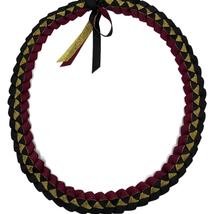 Class of 2024 Ribbon Lei, Maroon and Black