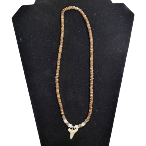 Shark Tooth Pendant with Coconut and Clam Shell Necklace - Necklace - Leilanis Attic