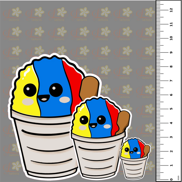 Shave Ice Cup Sticker - sticker - Leilanis Attic