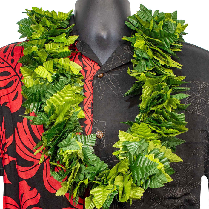 Silk Leaf Fern Double Lei 2 Tone Green - Lei - Silk - Leilanis Attic