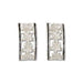 Silver Plumeria Half Hoop Earrings with Black borders - Jewelry - Leilanis Attic
