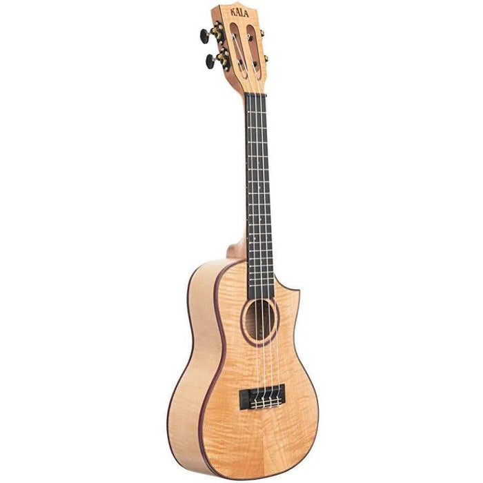 Solid Flame Maple Concert Cut - Away Ukulele - Ukulele - Leilanis Attic