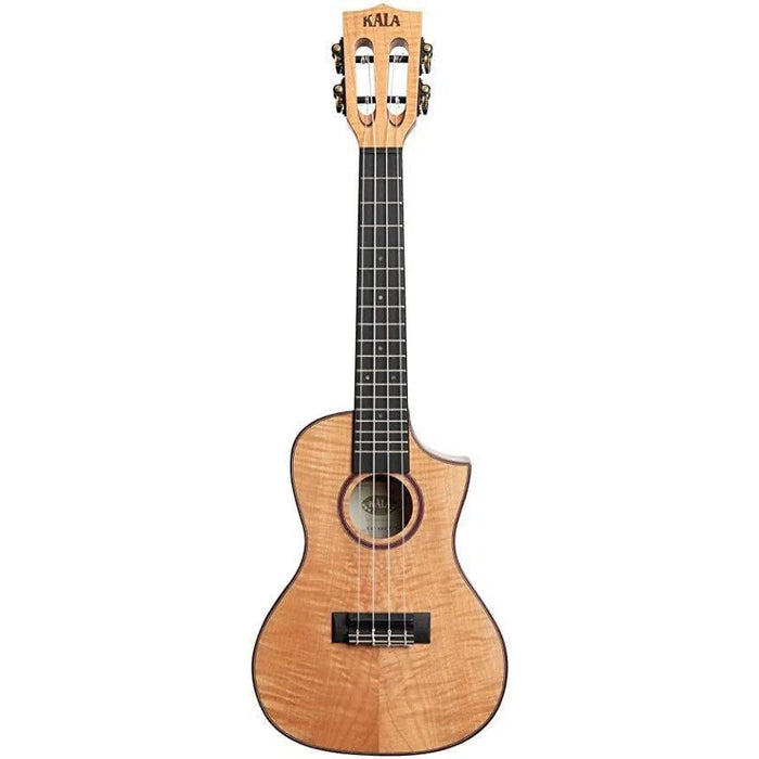 Solid Flame Maple Concert Cut - Away Ukulele - Ukulele - Leilanis Attic