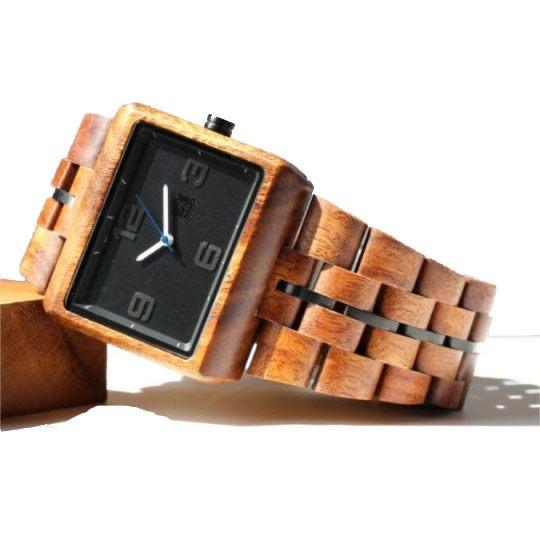 Solid Hawaiian Koa Wood Rectangle Men's Pono Watch - Jewelry - Leilanis Attic