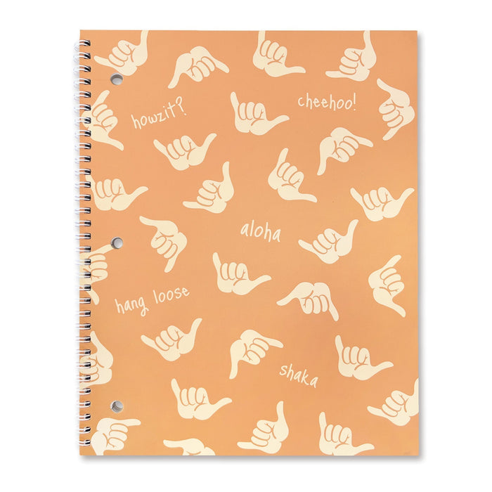 Spiral Notebook,Shaka - Orange - Notebook - Leilanis Attic