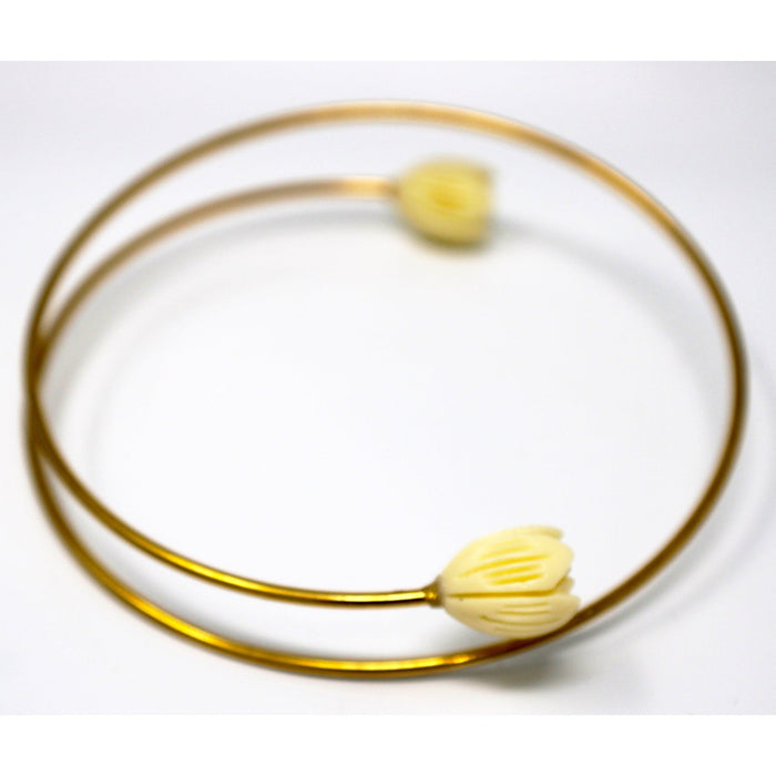 Stainless Steel Pikake Bangles - Bangle - Leilanis Attic