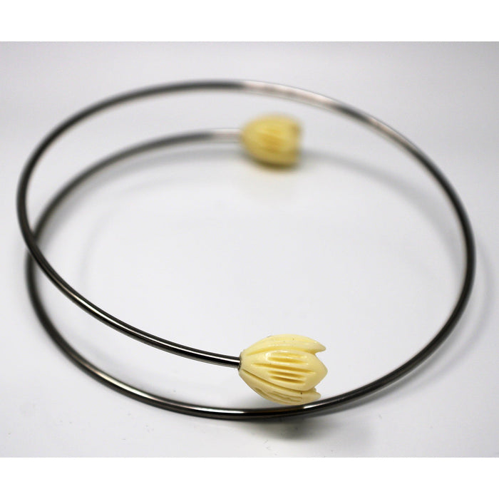 Stainless Steel Pikake Bangles - Bangle - Leilanis Attic