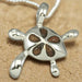 Sterling Silver Hawaiian Koa Wood HONU Plumeria Pendant - Pendant - Leilanis Attic