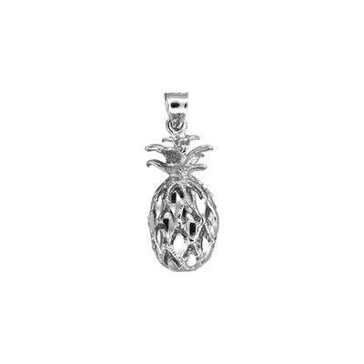 PCU INC Jewelry small Sterling Silver Hawaiian Pineapple Pendant