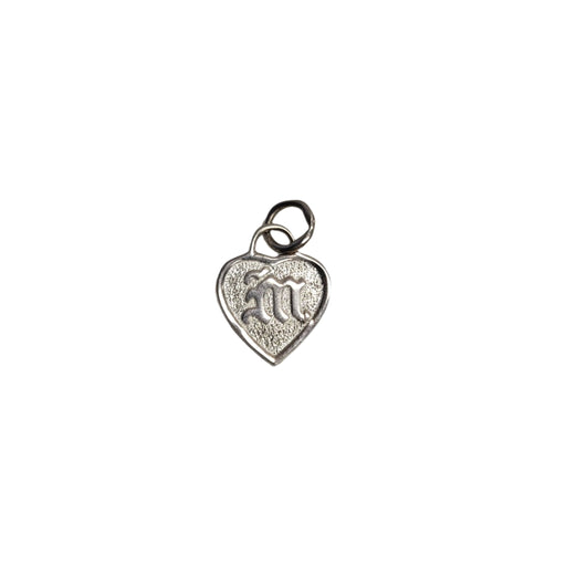 Sterling Silver Heart with Raised Initial Pendant - Jewelry - Leilanis Attic