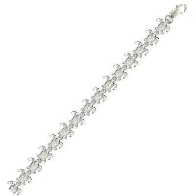 Sterling Silver Mini Honu Link Bracelet/Anklet - Jewelry - Leilanis Attic