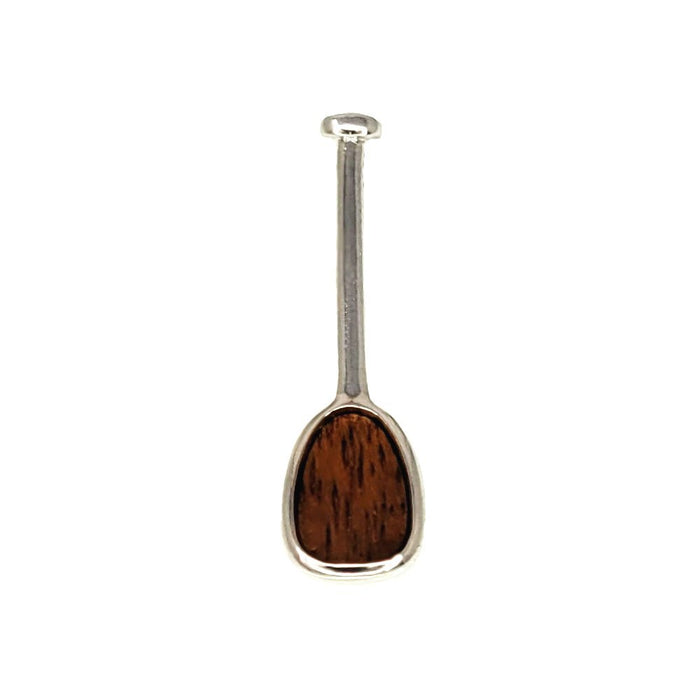 Sterling Silver Paddle Pendant with Hawaiian Koa Wood - Pendant - Leilanis Attic