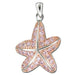 Sterling Silver Pink CZ Starfish Design Pendant with Rose Gold Finish - Jewelry - Leilanis Attic