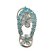 Sterling Silver Plumeria Cutout Slipper with Light Blue Gemstone Strap Pendant - Jewelry - Leilanis Attic