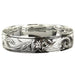 Sterling Silver Plumeria Scroll Black Border Straight Edge Bangle, 18mm - Jewelry - Leilanis Attic