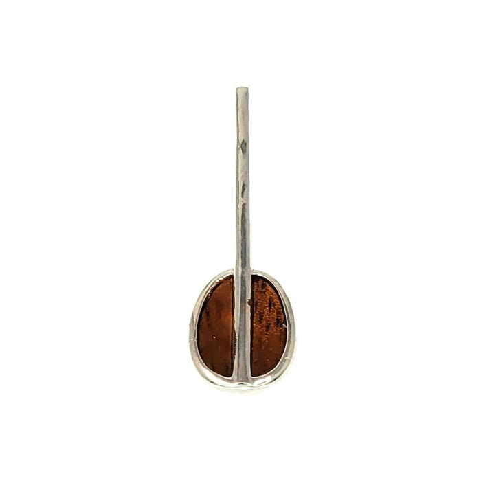 Sterling Silver Split Paddle Pendant with Hawaiian Koa Wood Inlay - Pendant - Leilanis Attic