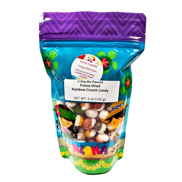 Sweet Confetti Freeze Dried Li Hing Mui Rainbow Crunch - Food - Leilanis Attic