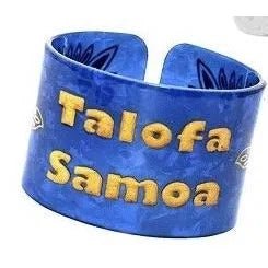 Talofa Samoa Honu Carved Faux Turtle Shell Bangle - Bracelet - Leilanis Attic