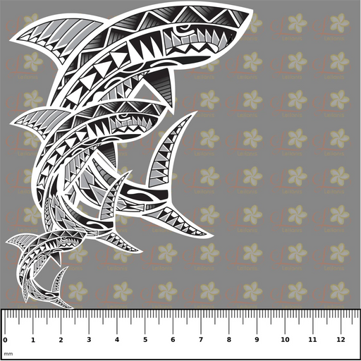 Tribal Shark Sticker - sticker - Leilanis Attic