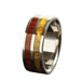 Two Tone Koa Titanium Ring, 8mm - Jewelry - Leilanis Attic