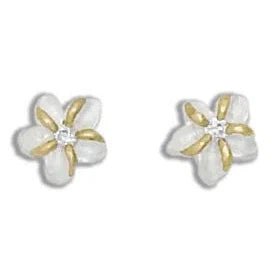 Two Tone Plumeria Earrings, 4 sizes - Earrings - Leilanis Attic