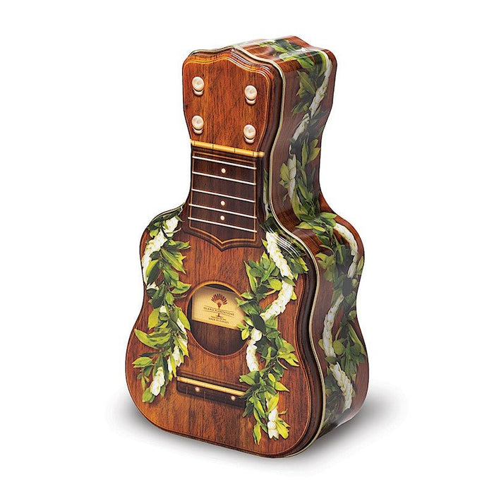 Ukulele Cookie Tin, Kona Coffee Macadamia Nut Shortbread - cookies - Leilanis Attic