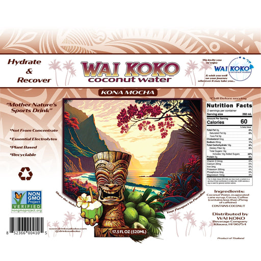 Wai Koko Coconut Water - Kona Mocha - Coconut Water - Leilanis Attic