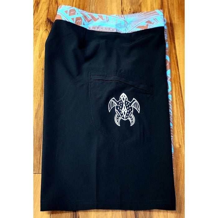 Wailoa “Green Tribal Honu” Board Shorts - Board Shorts - Mens - Leilanis Attic