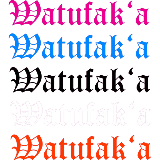 Watufaka Old English Sticker - sticker - Leilanis Attic