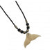 Whale Tail Pendant With Black Cord Necklace - Jewelry - Leilanis Attic