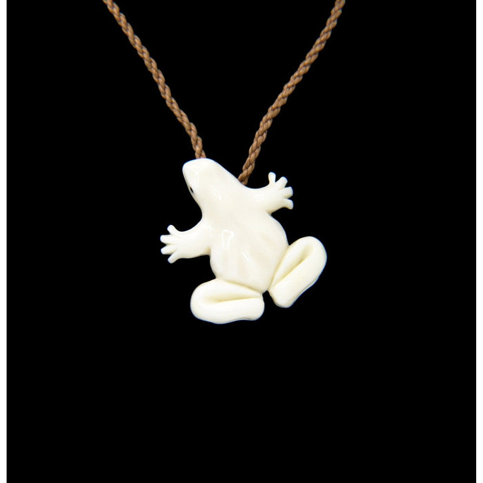 White Bone Frog Necklace - Jewelry - Leilanis Attic