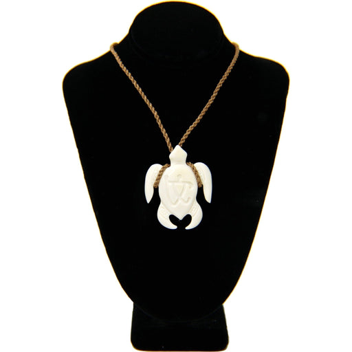 White Bone Honu Necklace with Petroglyph - Jewelry - Leilanis Attic