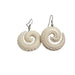 White Carved Bone Swirl Earrings - Earrings - Leilanis Attic