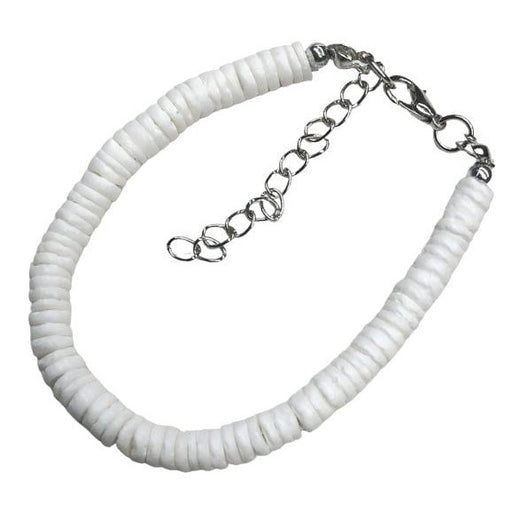 White Clam Shell Adjustable Bracelet - Bracelet - Leilanis Attic