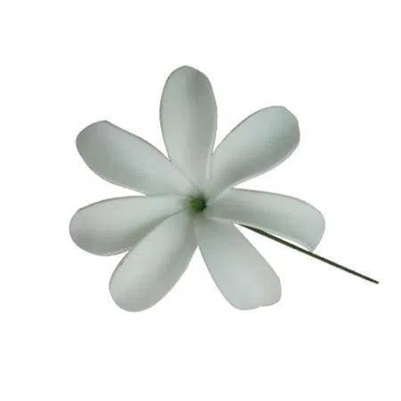 White Foam Large Petal Tiare Hair Stick - Hair Accessories - Leilanis Attic