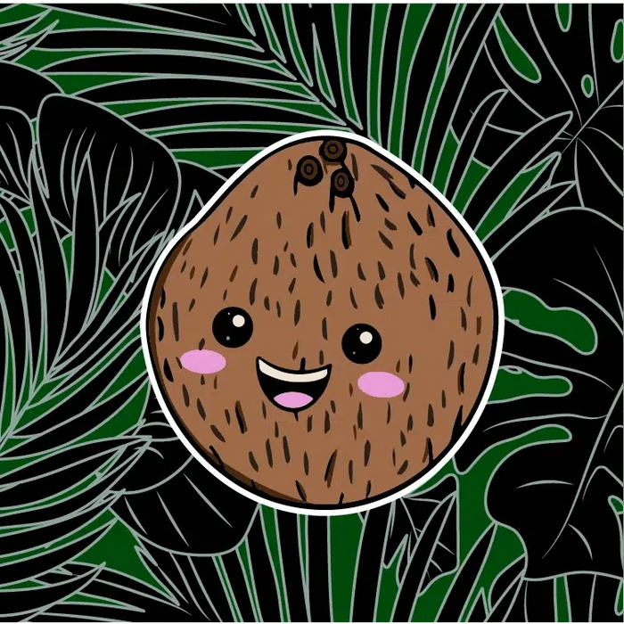 Whole Coconut Sticker - sticker - Leilanis Attic