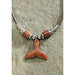 Wood Whale Tail Rubber Cord Necklace - Jewelry - Leilanis Attic