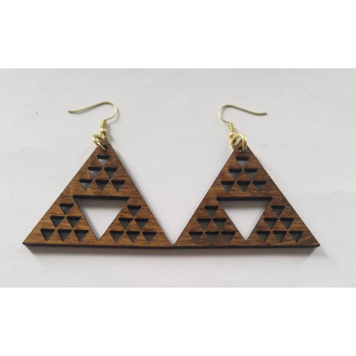 Wooden Tribal Mauna Kea 19 - Triangle Earrings - Jewelry - Leilanis Attic