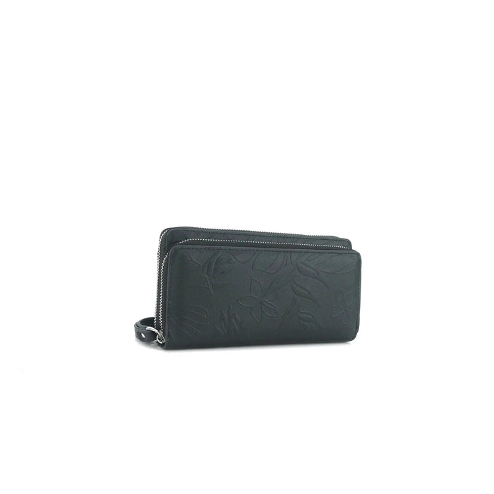 Wristlet Allison Ginger Embossed Black - Wallet - Leilanis Attic