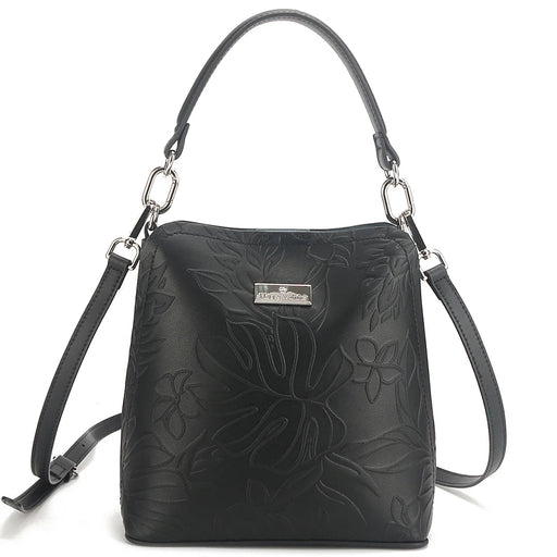 Happy Wahine, Crossbody Abby Ginger Embossed Black - Purse - Leilanis Attic