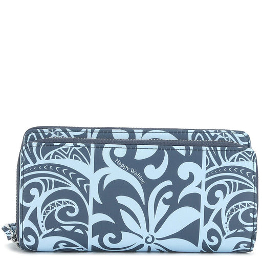 Happy Wahine Wristlet Allison Ke'olu Tapa Tiare Teal - Wallet - Leilanis Attic