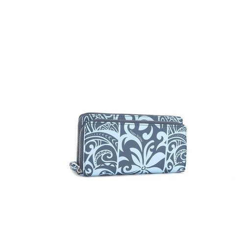 Happy Wahine Wristlet Allison Ke'olu Tapa Tiare Teal - Wallet - Leilanis Attic